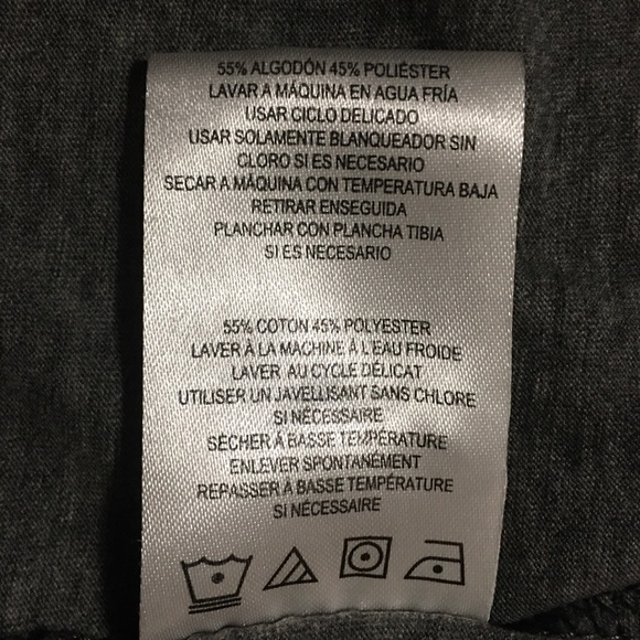 CHALC burnout Polo Tee shirt distressed gray cotton blend XL Fame Jeans EUC - Picture 7 of 10